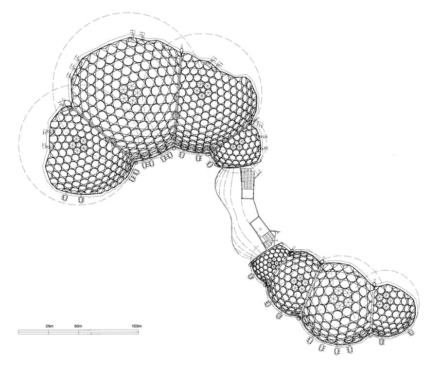 The Eden Project, Plan, Grimshaw Architects, 2001